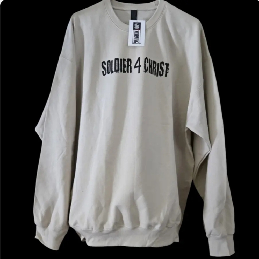 Men's Beige Sweater - Soldier 4 Christ